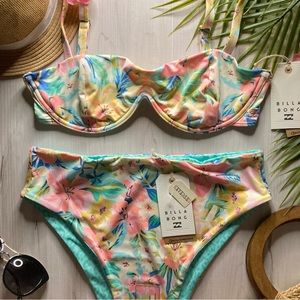 Billabong •• Sweet Tropics Floral Underwire Bikini Top | High Rise Bottom